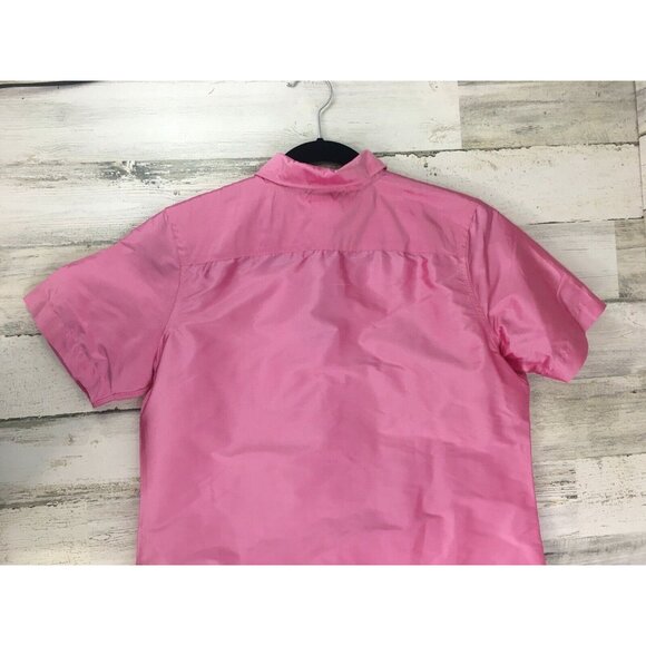 Ann Mashburn Sz M Pink Silk Shantung Popover Shirt Dress NWT - Picture 16 of 16